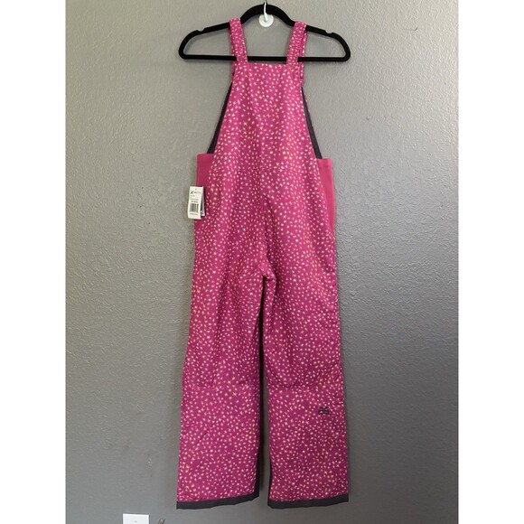 NEW Arctix Snow Bib Overalls Kids M 10 12 Waterproof Insulated Ski Fuchsia Stars - Picture 2 of 6